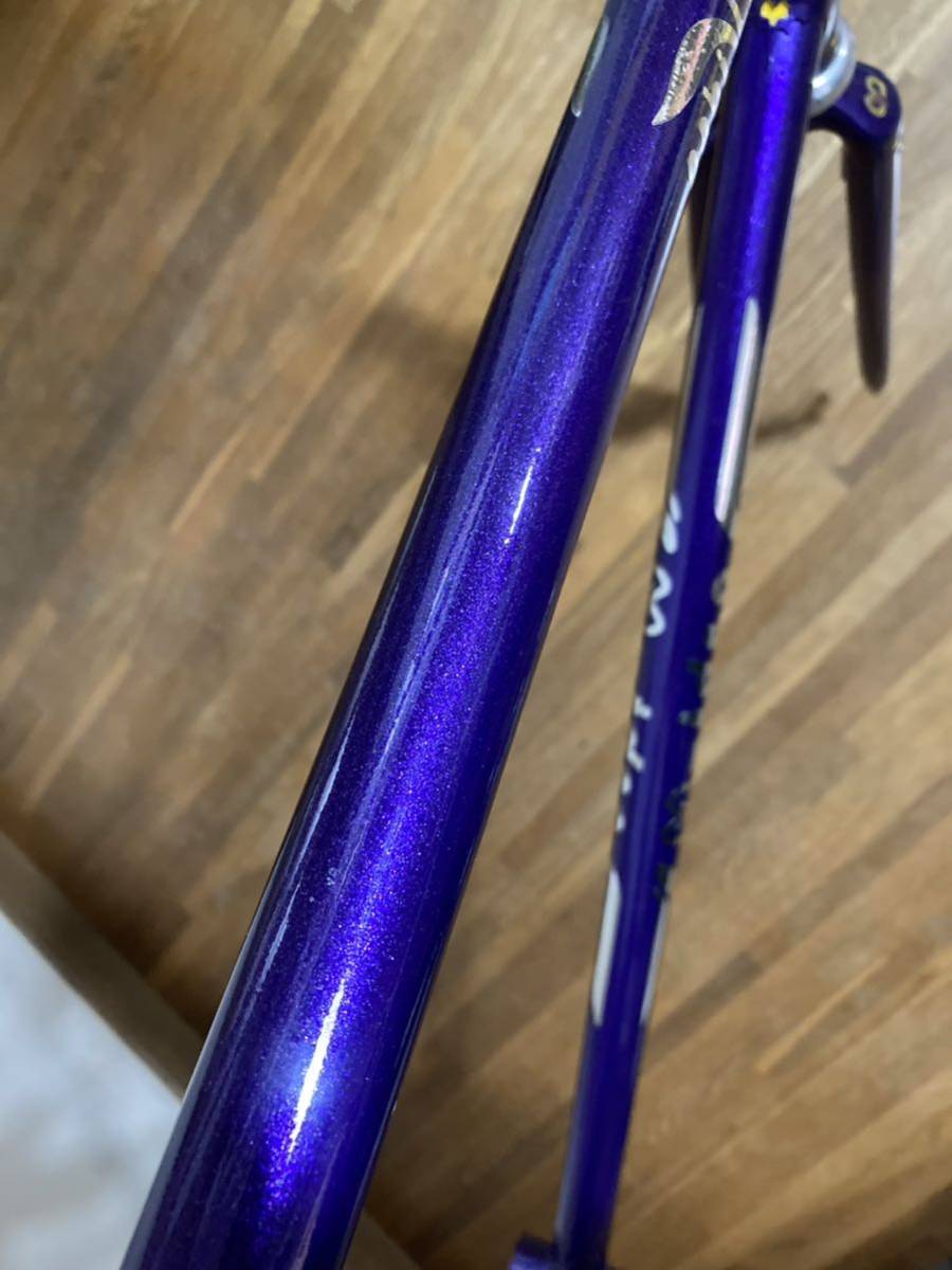  prompt decision beautiful goods dent less NJS piste bicycle race frame emei der M-idea 540 27.2 end 120 truck bike purple dura-ace head parts attaching 