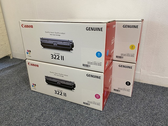 F26231B2514）新品 Canon キャノン 純正品 トナーカートリッジ322II 4本セット_画像1