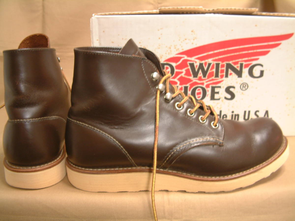 廃盤 箱付! 1999年生産 Style No. 8160 Red Wing Shoes Irish Setter boot Made in U.S.A August 1999 /検 8163 プレーントゥ ガラスレザー_画像3
