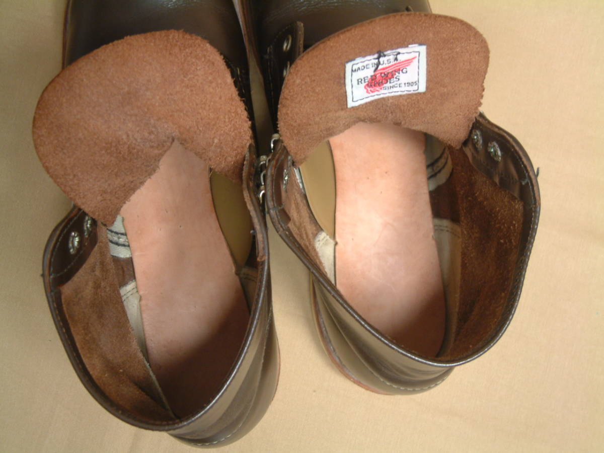 廃盤 箱付! 1999年生産 Style No. 8160 Red Wing Shoes Irish Setter boot Made in U.S.A August 1999 /検 8163 プレーントゥ ガラスレザー_画像4