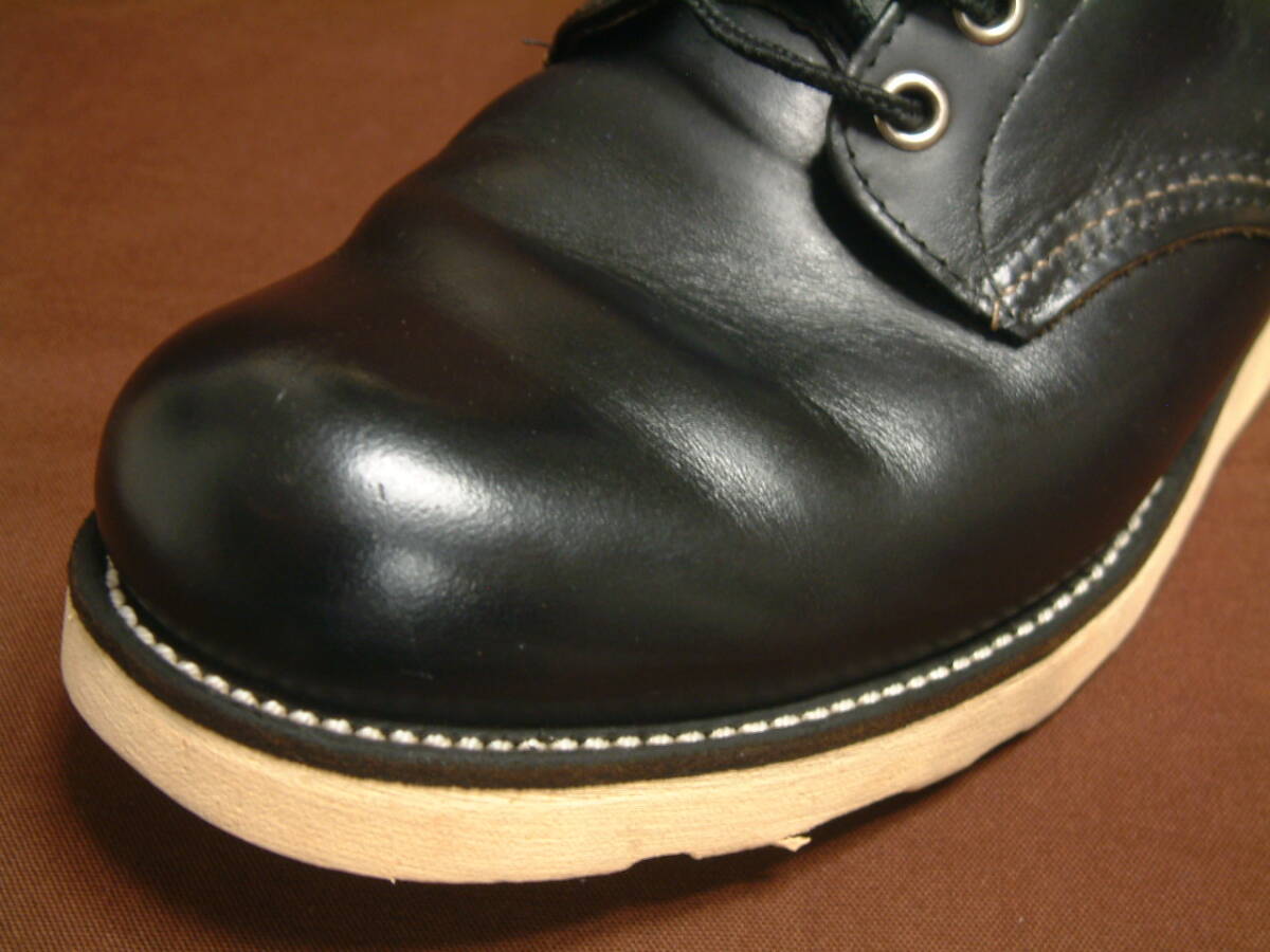 廃盤! 8 1/2D 8165 旧刺繍製羽タグ プレーントゥ Red Wing Shoes Irish Setter Boot Made in U.S.A_画像2