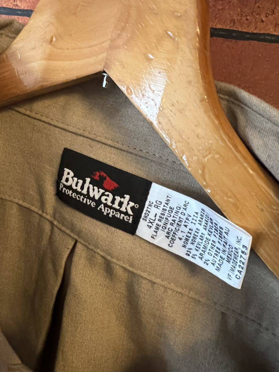 ワークシャツ　chevrons bulwark 長袖　エンジニア　メカニック　使用感無し　4XL ビックサイズ　アメリカ古着　オーバーサイズ_画像2