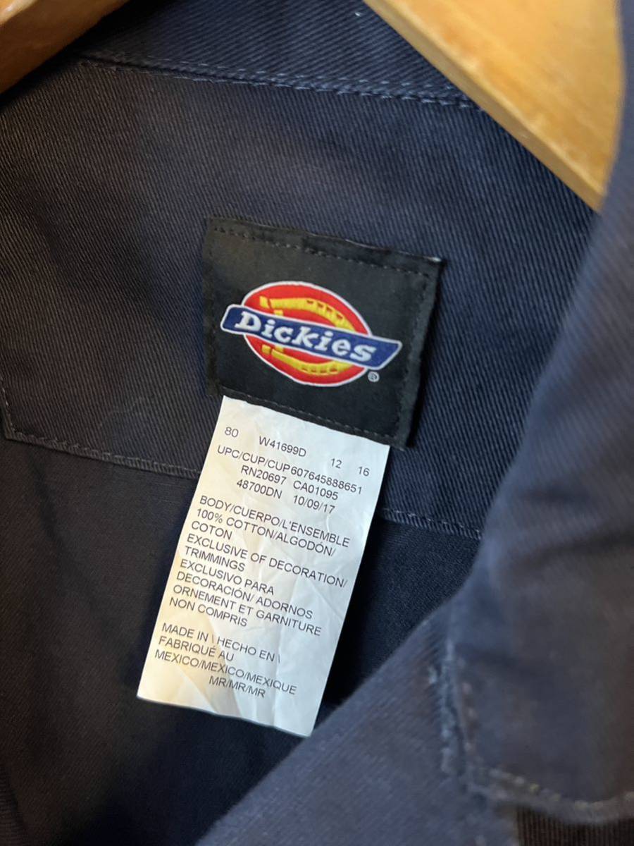 つなぎ ツナギ オールインワン ディッキーズ エンジニア メカニック アウトドア dickies サイズ M アメリカ古着　黒紺系　_画像2