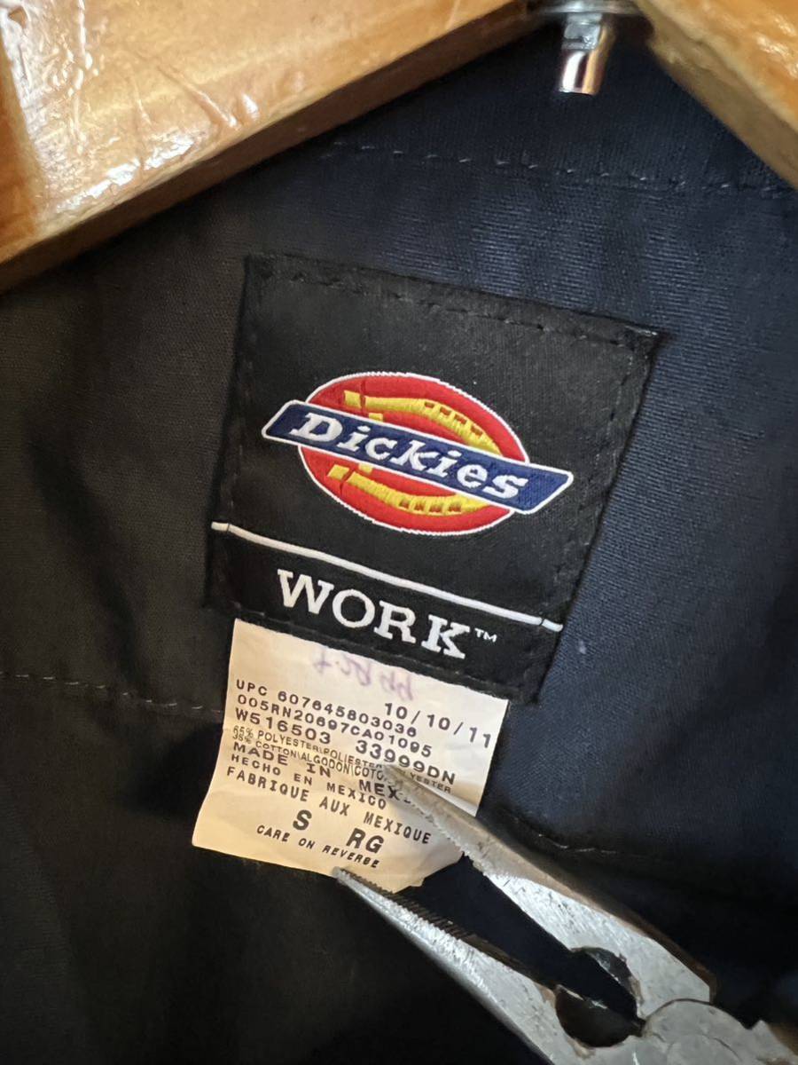 つなぎ ツナギ 半袖 重ね着 Dickies エンジニア オールインワン ディッキーズ アウトドア サイズS メカニック　アメリカ古着_画像2