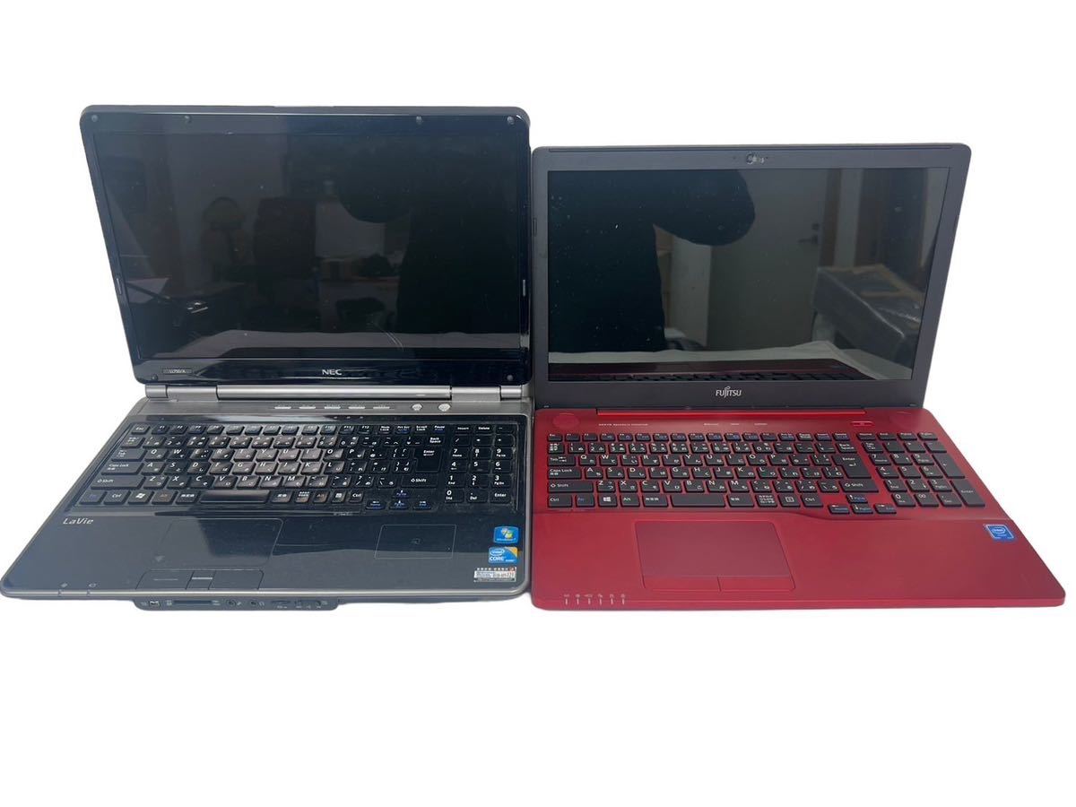 【エ0207-22】1円スタート パソコン PC ノート 7台 セット まとめ21キロ　お買い得お得 NEC FUJITSU dynabook FWV ASUS ジャンク品_画像5