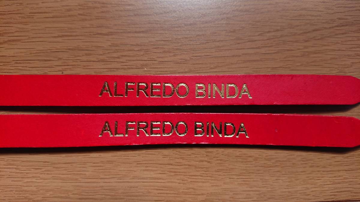 Alfredo Binda アルフレッド・ビンダ　トゥストラップ　トゥクリップ用ストラップ　レッド　ヴィンテージロード イタリア製　NOS 2本1組