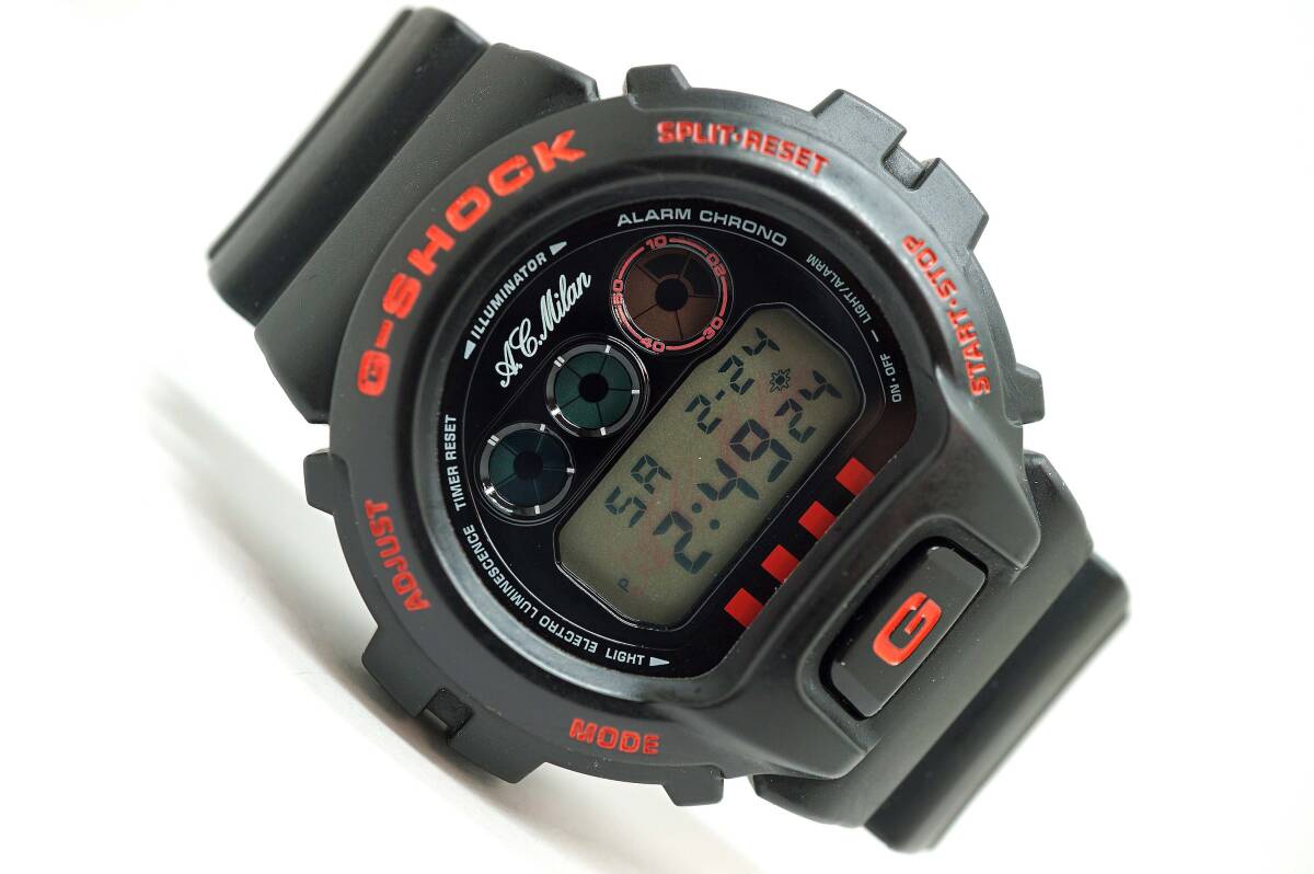 １円～訳あり 1000本限定 CASIO G-SHOCK×ACミラン DW-6900FS A.C.Milan_画像1