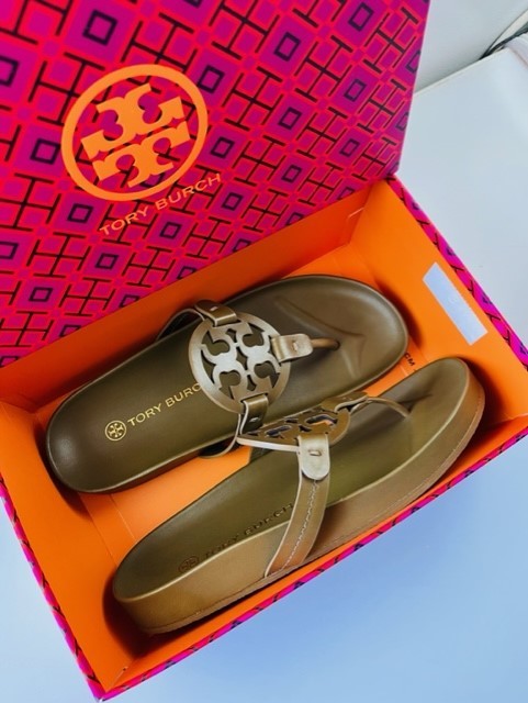 トリーバーチ サンダル ミラークラウド 24.5㎝ レディース 日本未入荷色 TORY BURCH 稀少価値 新品未使用 正規品_画像6