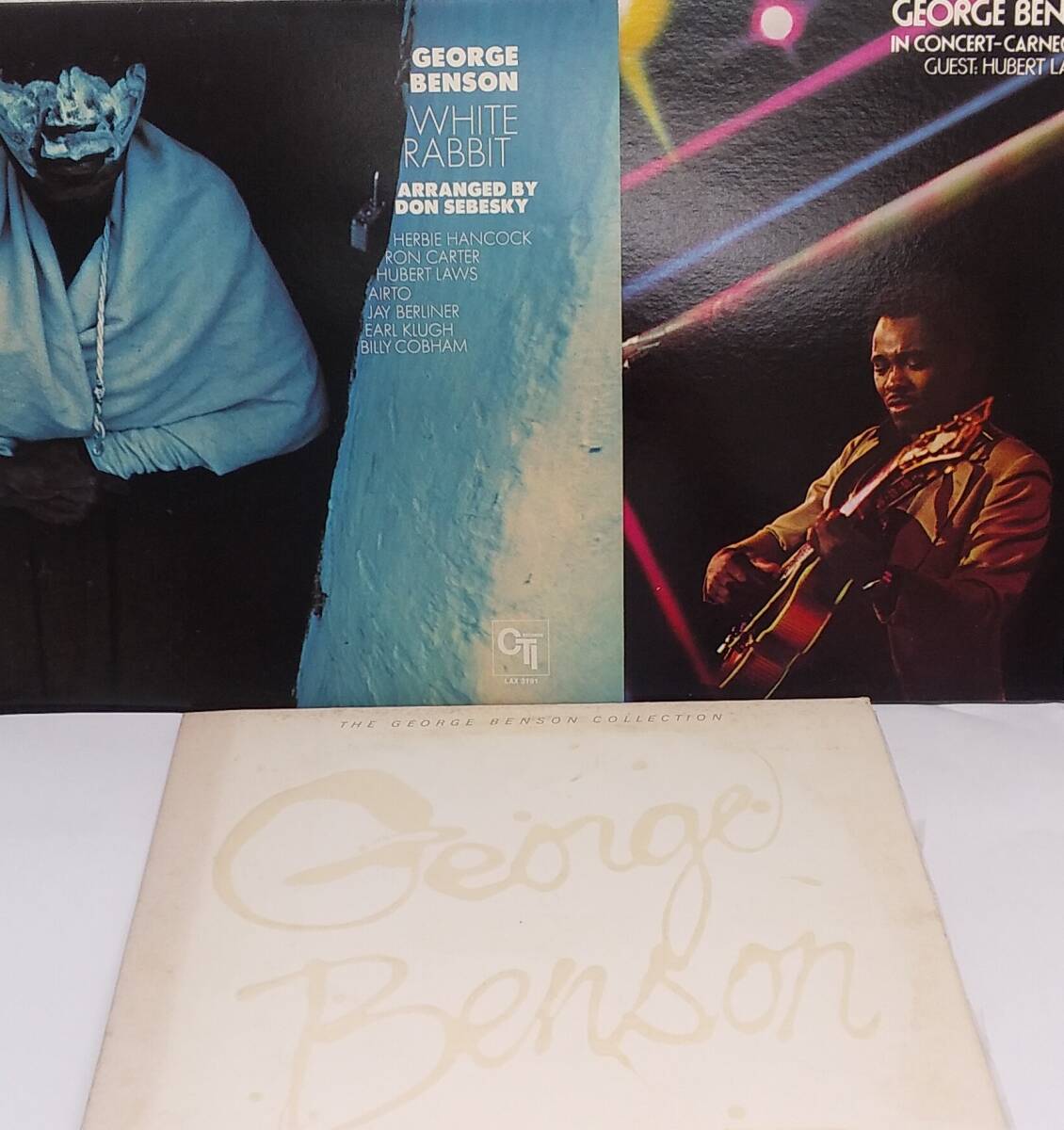 匿名・送料無料！　ジョージ・ベンソン/George Benson　LPセット 「White Rabbit/ In Concert-Carnegie Hall / Collection」_画像1