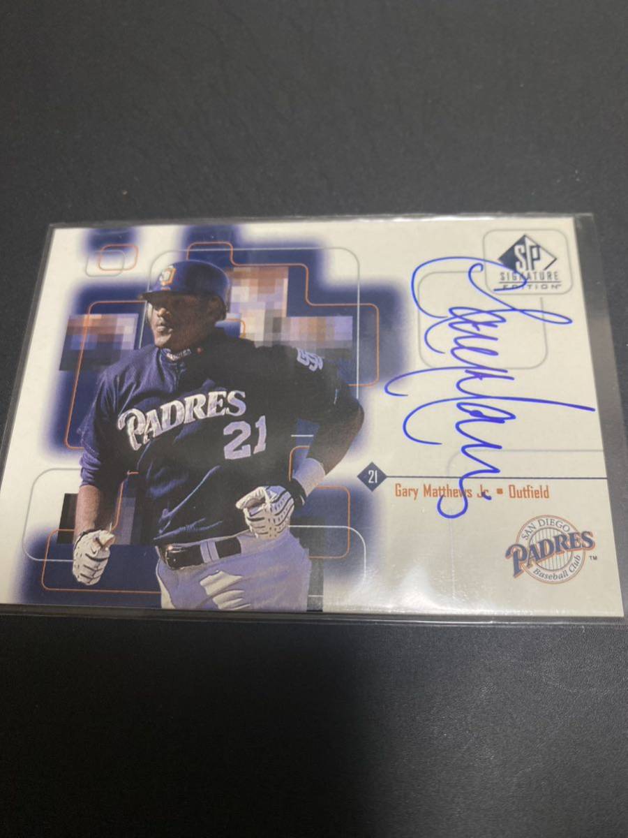 99 Upper Deck SP Signature Edition Gary Matthews Jr. autograph auto サイン 直書き オートの画像1