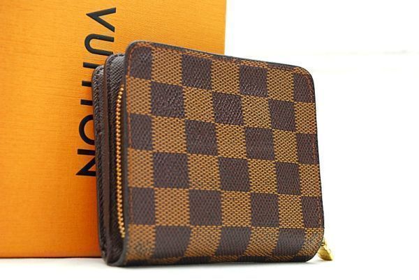 ★極美品★ ルイヴィトン Louis Vuitton ダミエ コンパクトジップ 財布 本物 美品 1円 N61668 定価約7万 23102402_画像2