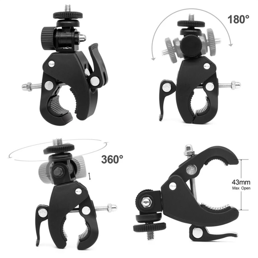 アクションカメラ用 ハンドルバーマウント GoPro バイク 自転車 クランプ ブラケット ハンドルマウント 【送料210円】_画像2