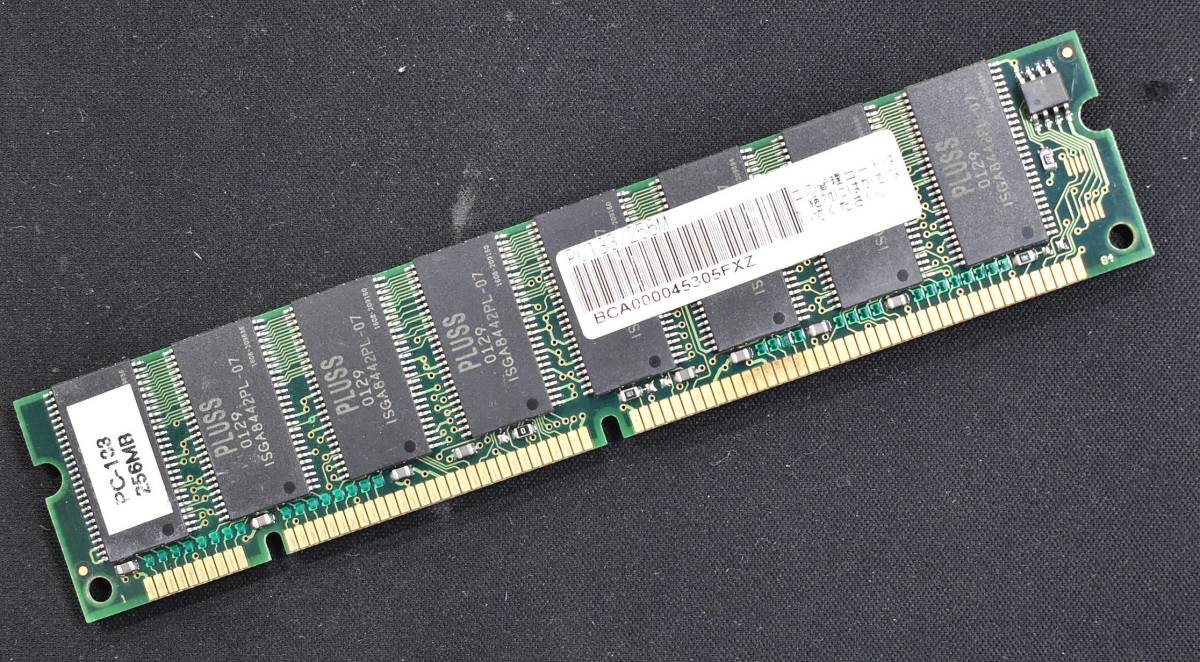 256M PC133 SDRAM 168pin non-ECC Unbuffered DIMM 2Rx8(両面実装) 汎用デスクトップ向けメモリー (管:SA5686_画像1