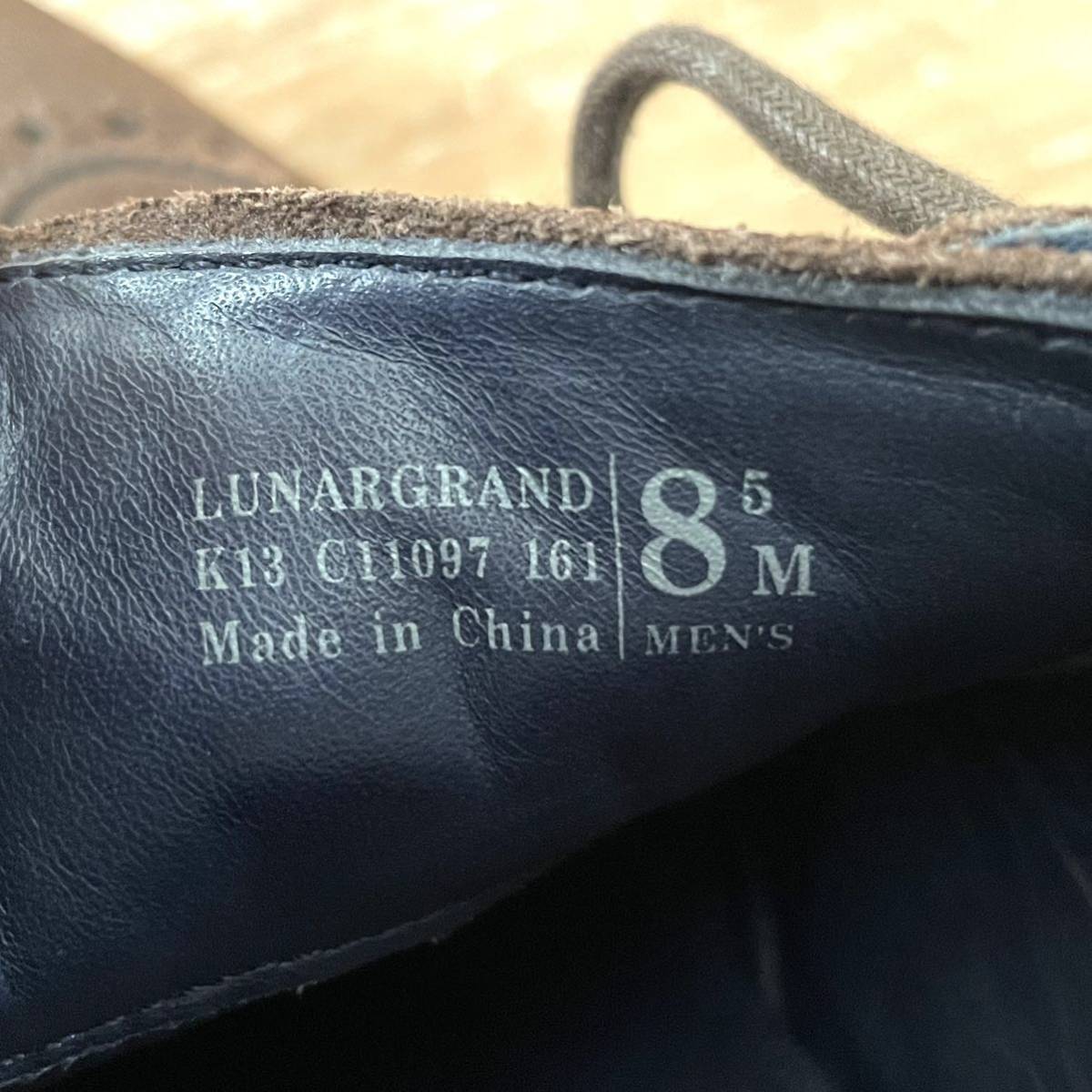【美品】COLEHAAN コールハーン ルナグランド スウェード レザー ウィングチップ ビジネス 革靴 8.5 26.5cm ブラウン_画像7