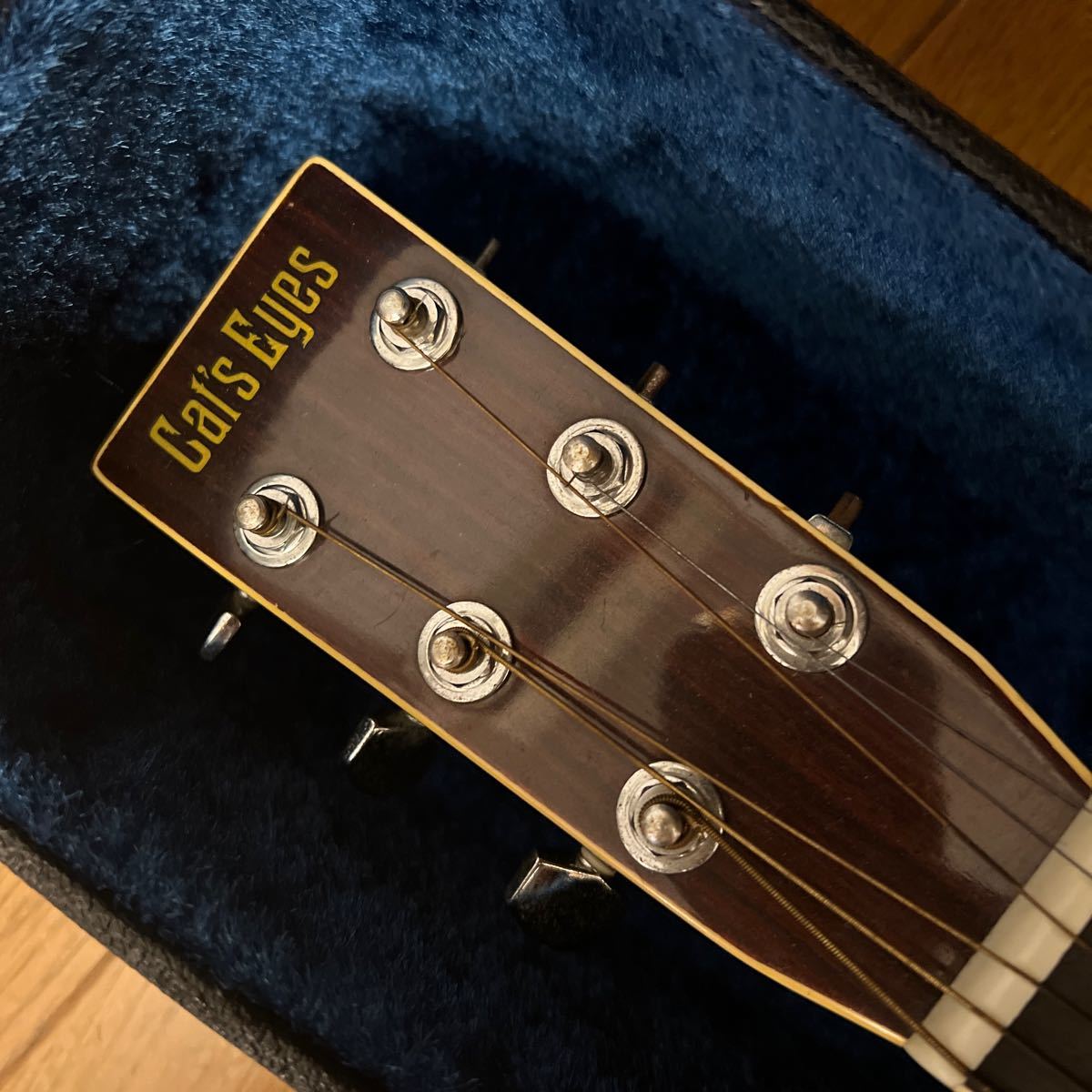 TOKAI ACOUSTIC Cat's Eyes CE-280D アコースティックギター 木目 弦楽器 演奏 弾き語り ペグ破損　東海楽器　ハードケース付き_画像2