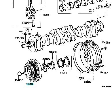 【トヨタ純正新品】TOYOTA 未使用品 クランクプーリー ★超希少品★ マークⅡ/クレスタ/チェイサー JZX81 JZX90 JZX100 1JZGTE 1JZ-GTE_画像3