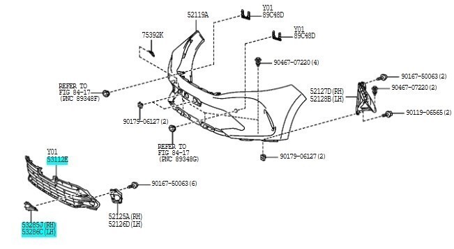 【トヨタ純正新品】TOYOTA 未使用品 ★大人気商品★ ハリアー60 後期タイプ ターボ用 フロントバンパー ロアグリル ハニカムメッシュグリル_画像5