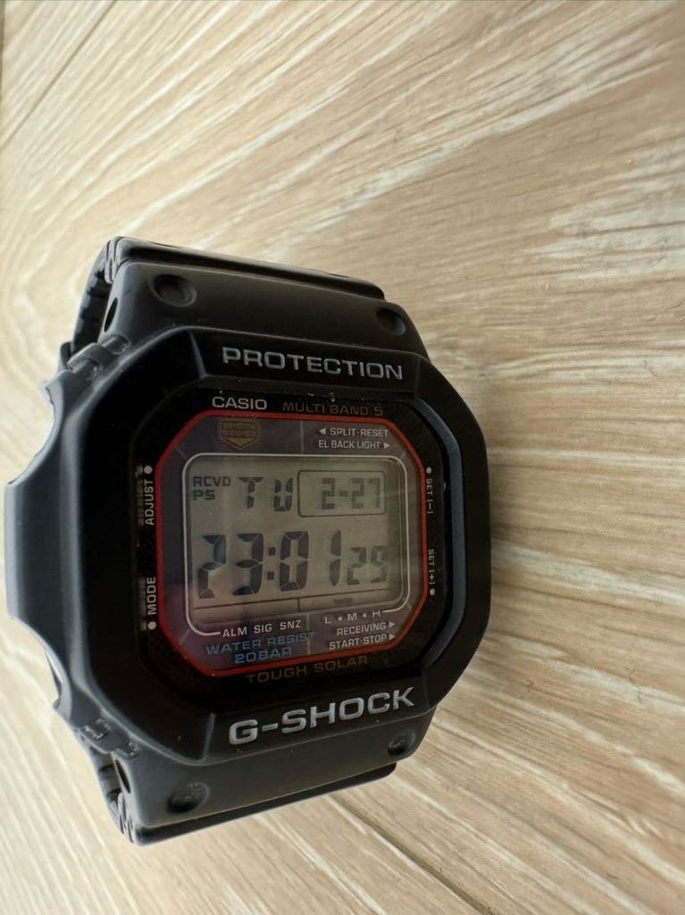 CASIO G-SHOCK GW-M5600 カシオ Gショック デジタル 腕時計 タフ ソーラー マルチバンド ブラックウレタン ベルト 黒 電波_画像7