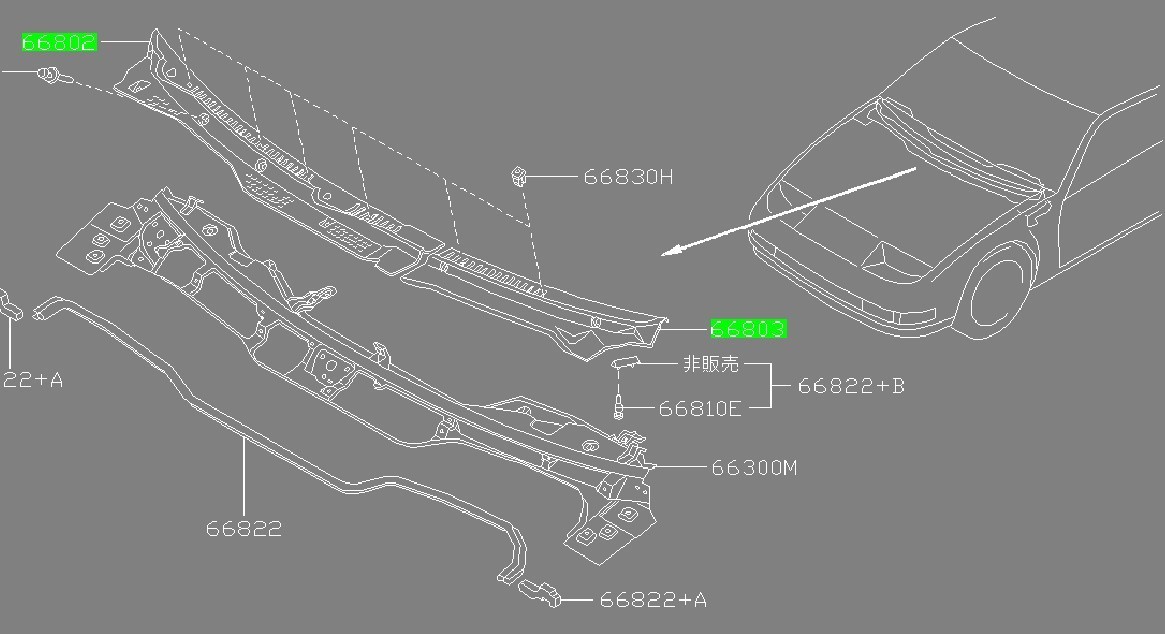 【日産純正新品】NISSAN 未使用品 ★超希少品★ フェアレディＺ Z32 カウルトップパネル 左右セット CZ32 GCZ32 GZ32 HZ32 CZ32 Z32_画像2