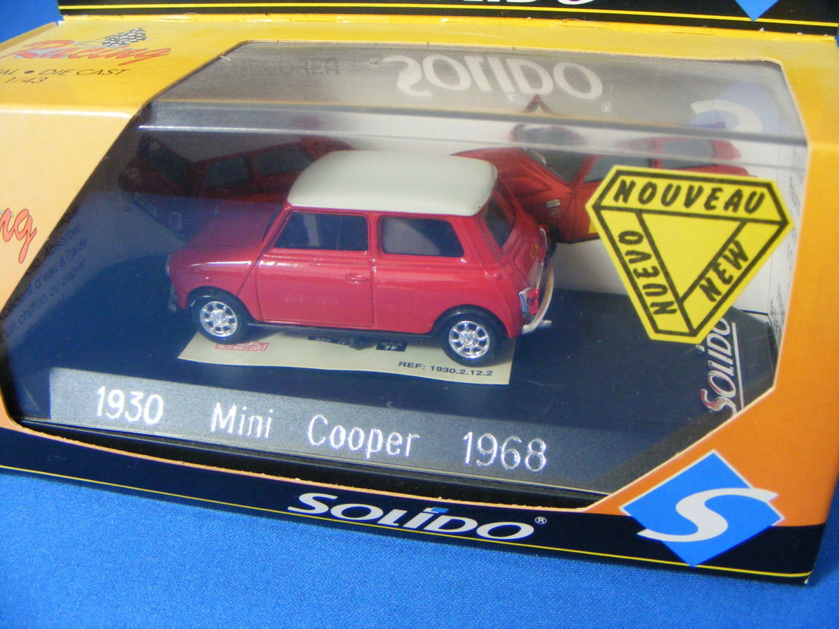 ■ 1 43 SCALE SOLIDO 買い取り ソリド Racing 1968 ROOF 長期保管未開封品 限定特価 RED White Cooper Mini ニ