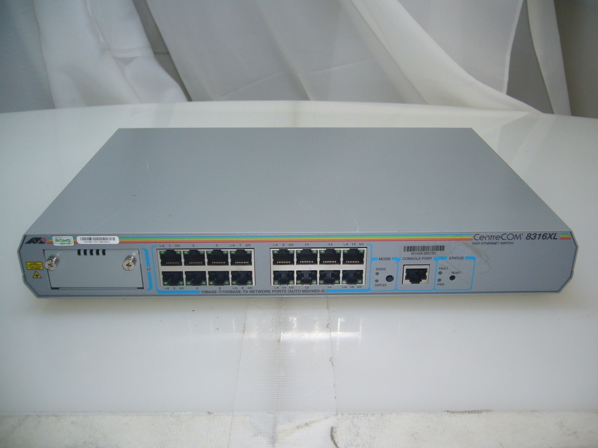 -M- Allied Telesis CentreCOM 8316XLre year 2 intelligent switch used [ operation not yet verification ]