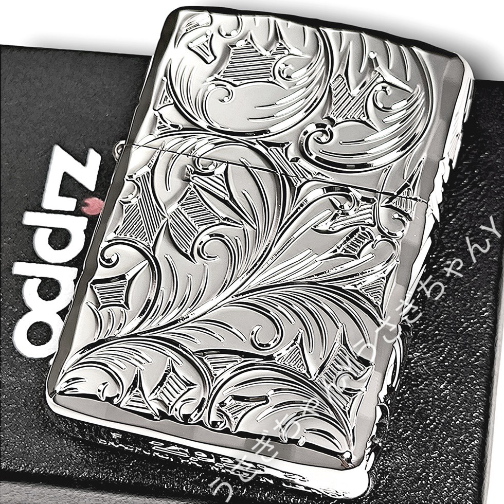 zippo☆アーマー☆5面NC彫刻☆プラチナ仕上げ☆ジッポ ライター