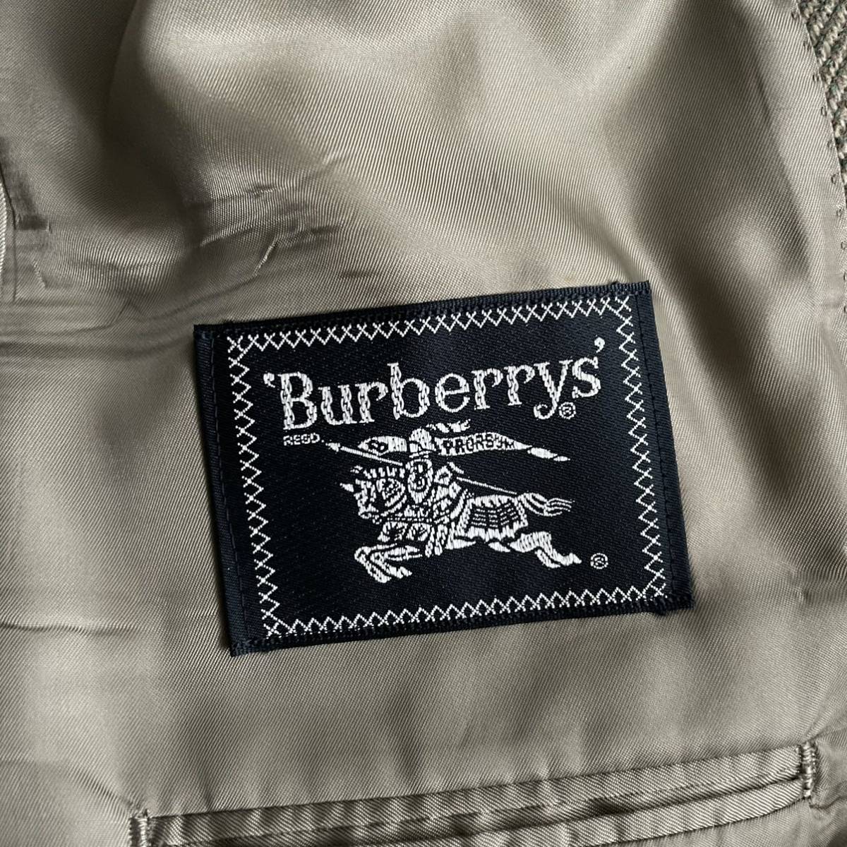 320 【未使用級】バーバリー 『英国調漂う』Burberryジャケット ツイード 極上ウール ブラウン テーラードジャケット M相当_画像6