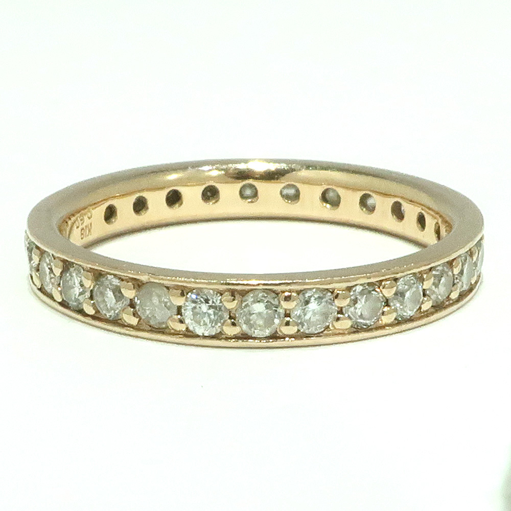 [ Tempaku ] jewelry accessory ring ring full Eternity round K18 YG diamond 0.50ct 7 number design lady's 