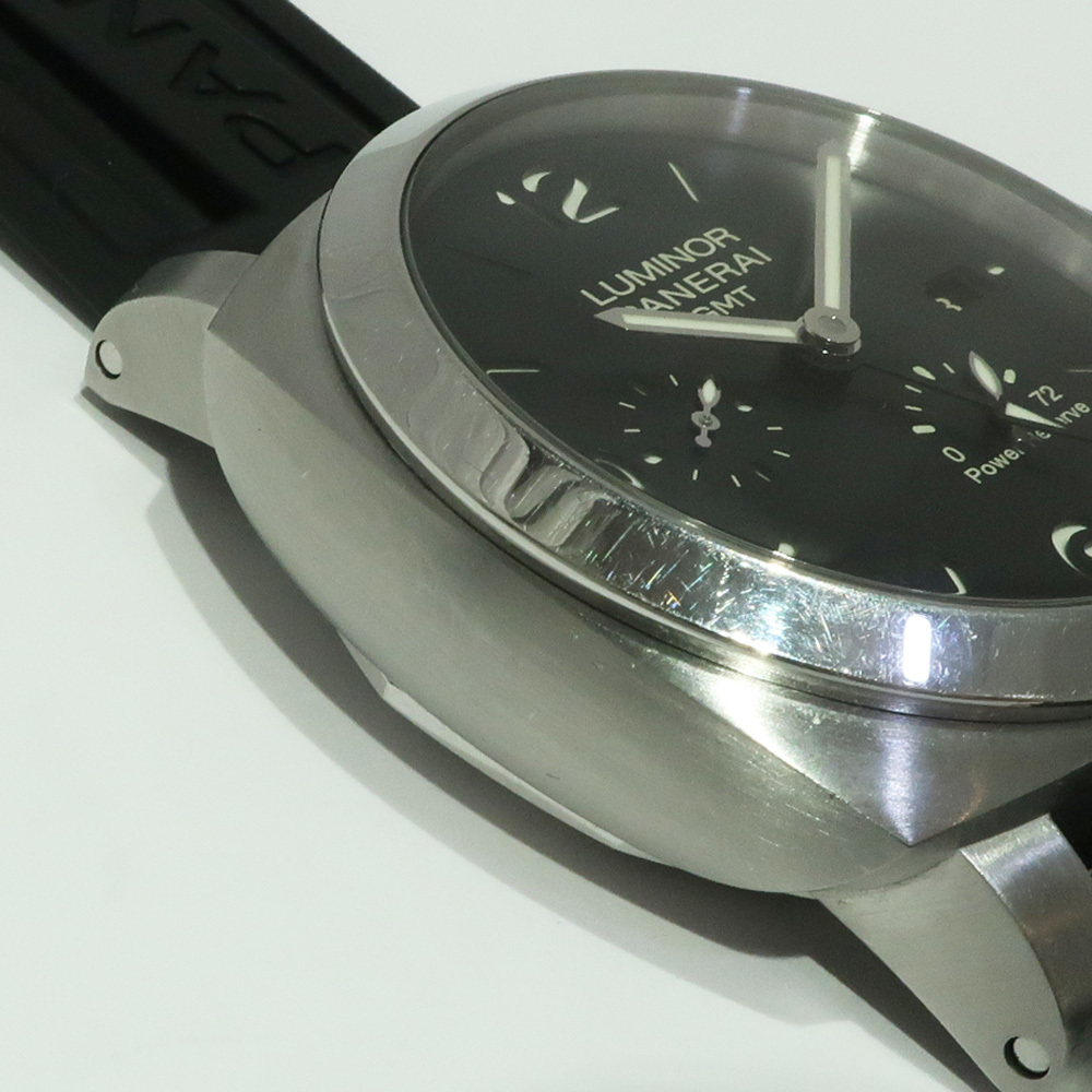 【天白】パネライ ルミノール 1950 3デイズ GMT PAM00321 腕時計 自動巻き ブラック SS 45mm 男の画像3