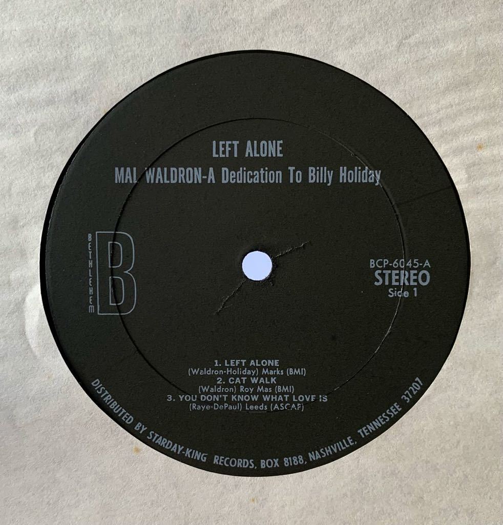 《 US 黒ラベ 》 MAL WALDRON - LEFT ALONE レコード LP JAZZ 名盤 Jackie Mclean_画像3