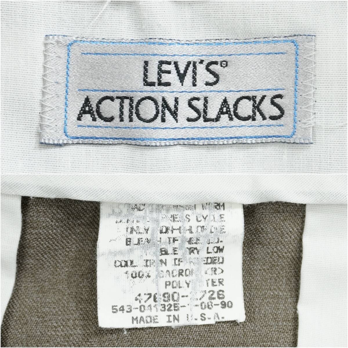 Levi's ACTION SLACKS BROWN 1990s W36 L30 LS24033 リーバイス