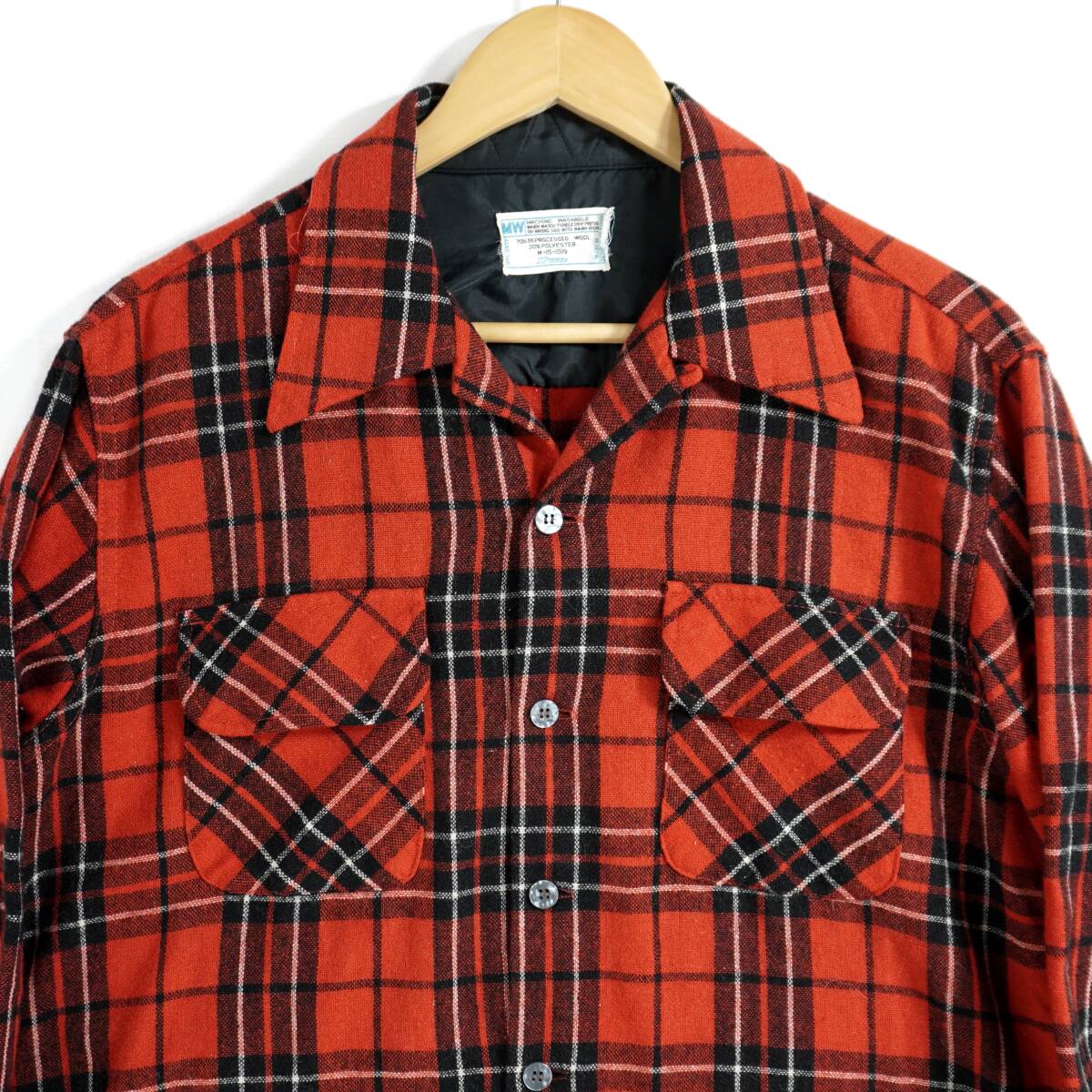 JCPenney Plaid Wool Shirts 1970s SH24003 Vintage ジェーシーペニー ウールシャツ チェックシャツ 1970年代 ヴィンテージ