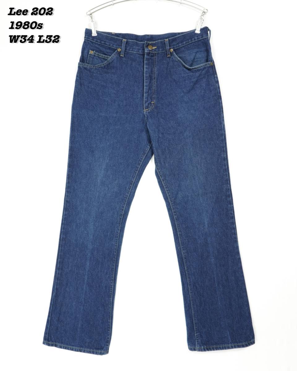 Lee 202 INDIGO DENIM PANTS USA 1980s Lee24003 Vintage リー インディゴ デニムパンツ ジーンズ アメリカ製 1980年代 ヴィンテージ_画像1