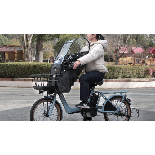 MARUTO(マルト) 自転車 子供乗せカバー・風防 あと付けフロントチャイルドシート用レインカバー ブラック D-5FA-BB01の画像2