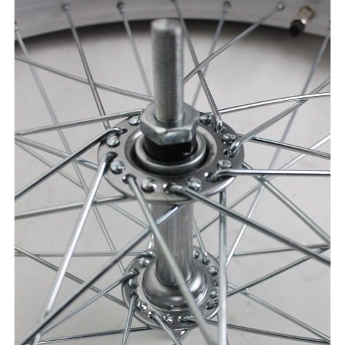 自転車 完組ホイール 前輪リム完組み 20×1.75 アルミリム(36H)の画像2