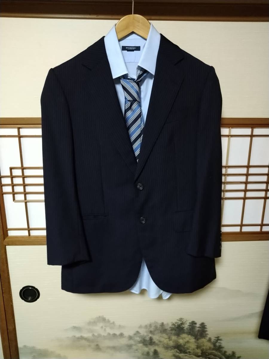 BURBERRY　LONDON　スーツ　ストライプ　セットアップ　★ネクタイ　シャツ付き！！