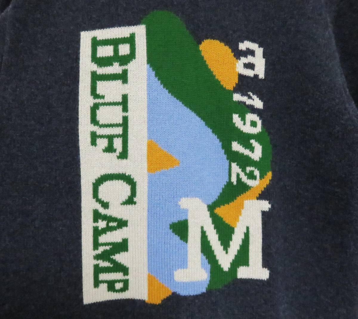 送料無料 定価4.1万 新品 BLUFCAMP Intarsia Sweater M チャコールグレー ブルーフキャンプ ニット セーター_画像3