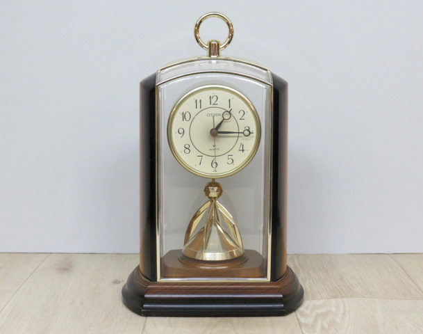 ■ CITIZEN シチズン 置時計 置き時計 時計 木枠 リズム時計 アナログ インテリア 昭和レトロ QUARTZ クォーツの画像1