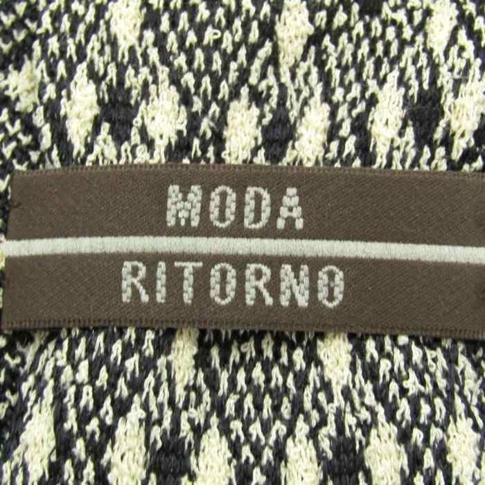 モダリトルノ ブランド ネクタイ チェック柄 格子柄 シルク イタリア製 メンズ オフホワイト MODA RITORNO_画像4