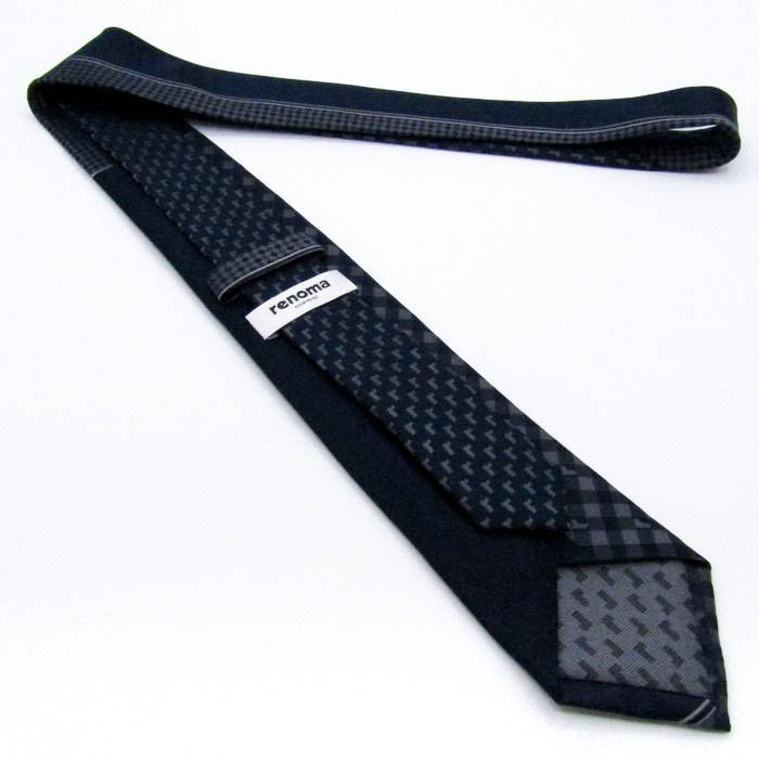  Renoma brand necktie silk fine pattern pattern men's navy renoma