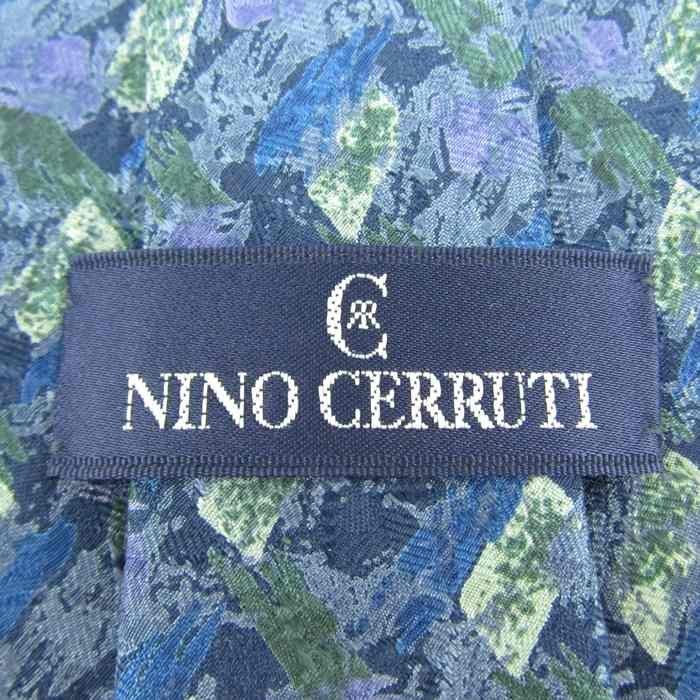 ニノセルッティ ブランド ネクタイ シルク 小紋柄 総柄 メンズ ネイビー Nino Cerruti_画像4