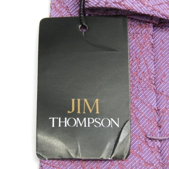 ジムトンプソン ブランド ネクタイ 総柄 シルク 未使用タグ付 メンズ パープル JIM THOMPSON_画像6