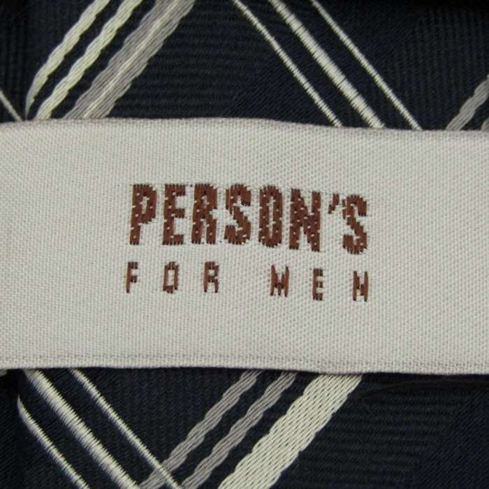  Person's бренд галстук шелк мелкий рисунок рисунок в клетку мужской черный PERSONS