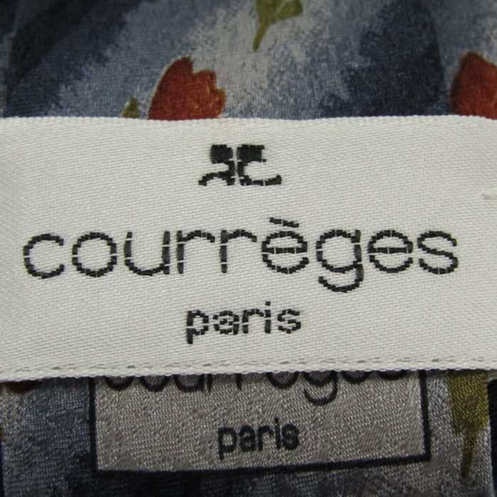 クレージュ ブランド ネクタイ シルク ストライプ柄 花柄 総柄 メンズ ネイビー courreges_画像4