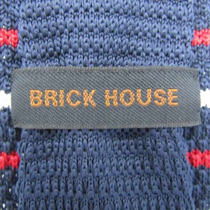 ブリックハウス ブランド ネクタイ ボーダー柄 東京シャツ ニットタイ メンズ ネイビー BRICK HOUSE_画像4