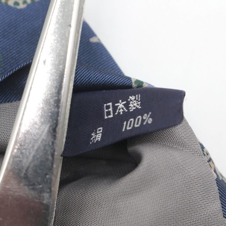 【良品】 キミジマ KIMIJIMA ペイズリー柄 シルク 日本製 メンズ ネクタイ ネイビー_画像6