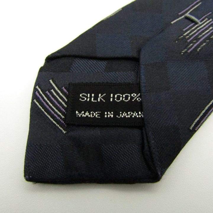 [ superior article ] I m Pro duct im product Issey Miyake check pattern silk fine pattern pattern made in Japan men's necktie black 