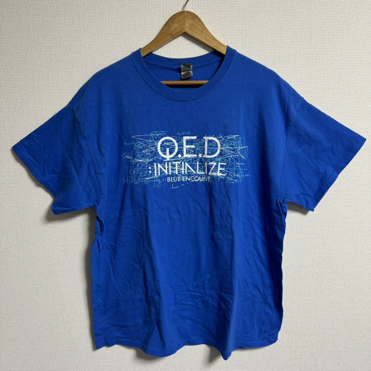 【古着】blue encount バンド　Tシャツ　XL ブルー　ブルエン　人気