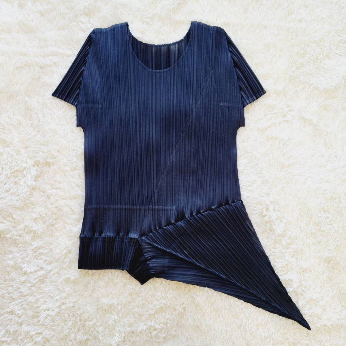 【希少】プリーツプリーズ 変形 ロングスカート　カットソー セットアップ ブラック PLEATS PLEASE ISSEY MIYAKE イッセイミヤケ _画像7