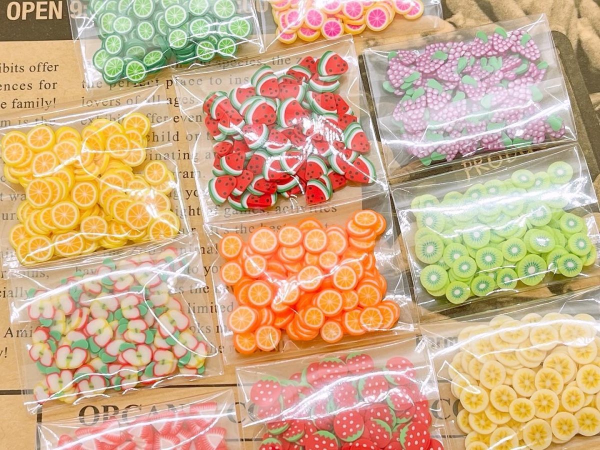  postage 94 jpy! including in a package OK! reservation 2 week **[ cut . fruit parts ]* slice stick * resin * deco * Nailparts * fruit 11 kind * all 1100 sheets * prompt decision!